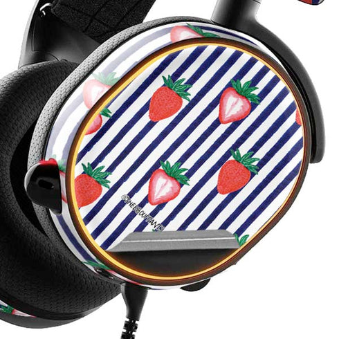 Bouffants and Broken Hearts Strawberries and Stripes SteelSeries Arctis 3 Skin